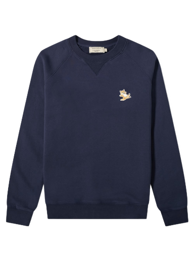 Dukserice MAISON KITSUNÉ Chillax Fox Patch Classic Crew Sweat Tamnoplava | GU00342KM0002-NA