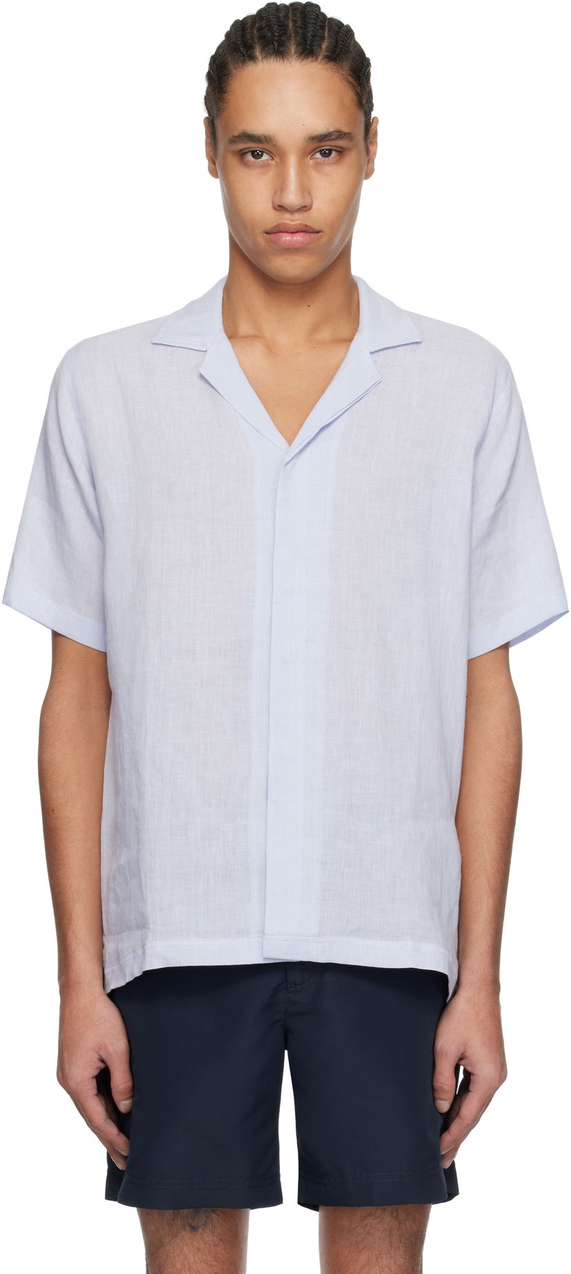 Košulja Orlebar Brown Orlebar Brown Maitan Linen Resort Shirt Plava | 279644