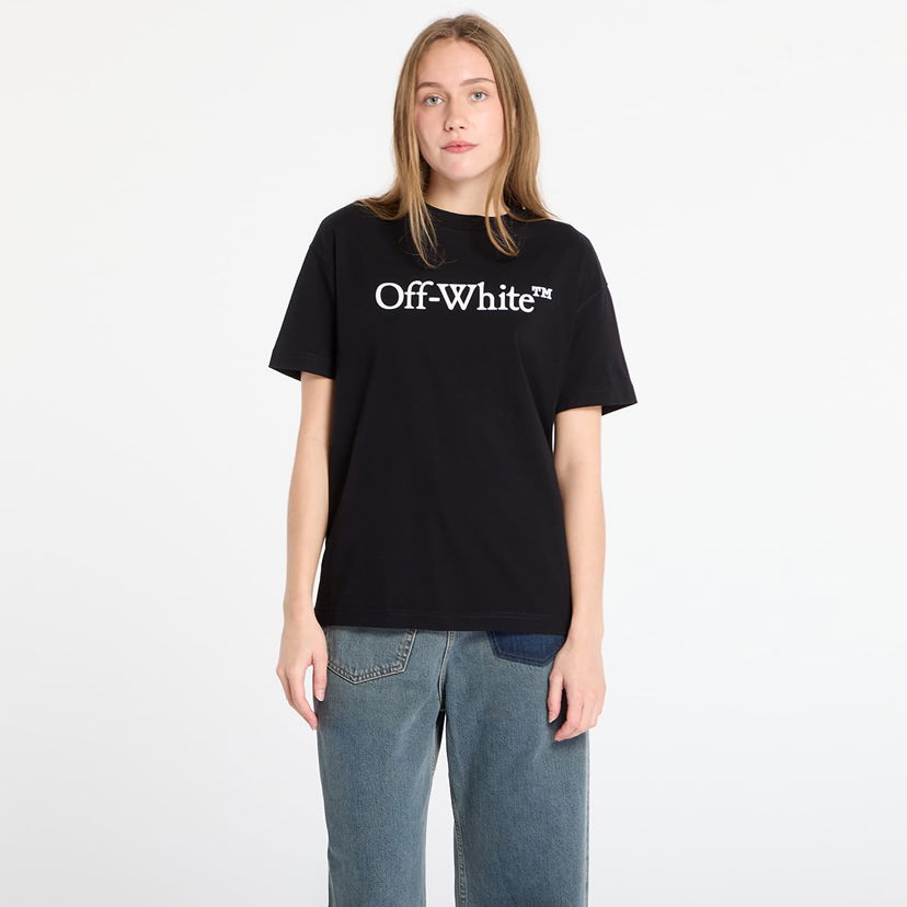 Majica kratkih rukava Off-White Big Logo Bookish Casual T-Shirt Crna | OWAA089C99JER0031001