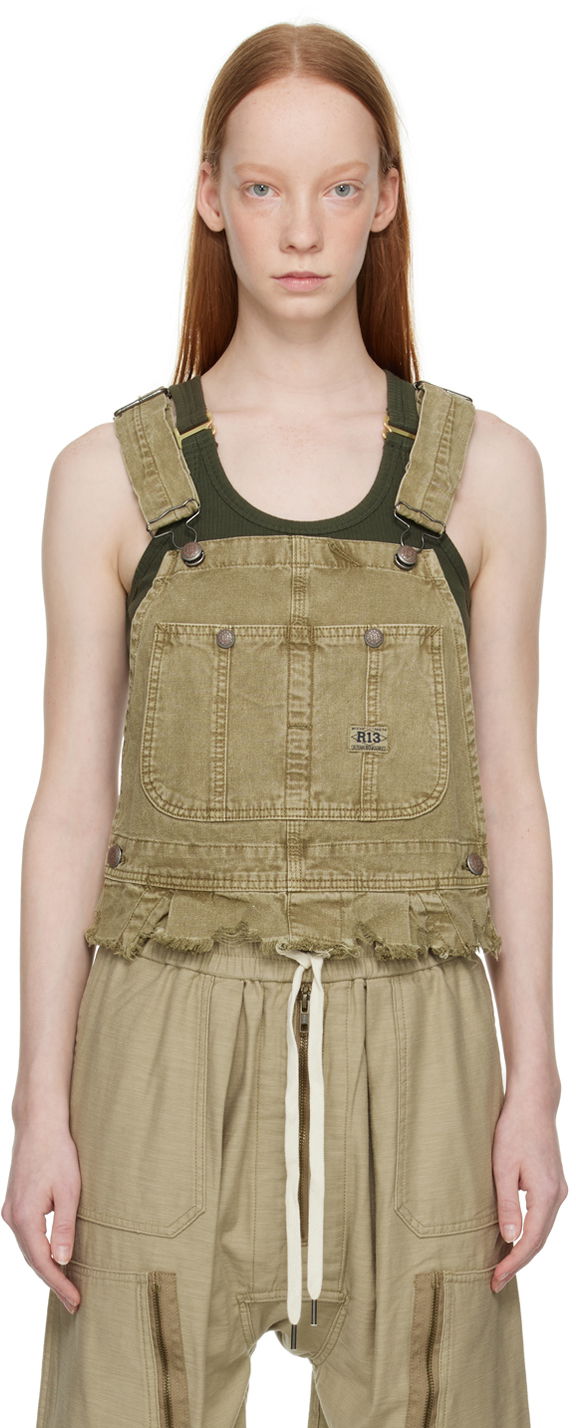 Kombinezon R13 R13 Damon Denim Tank Top Bež | R13WD032-D110B