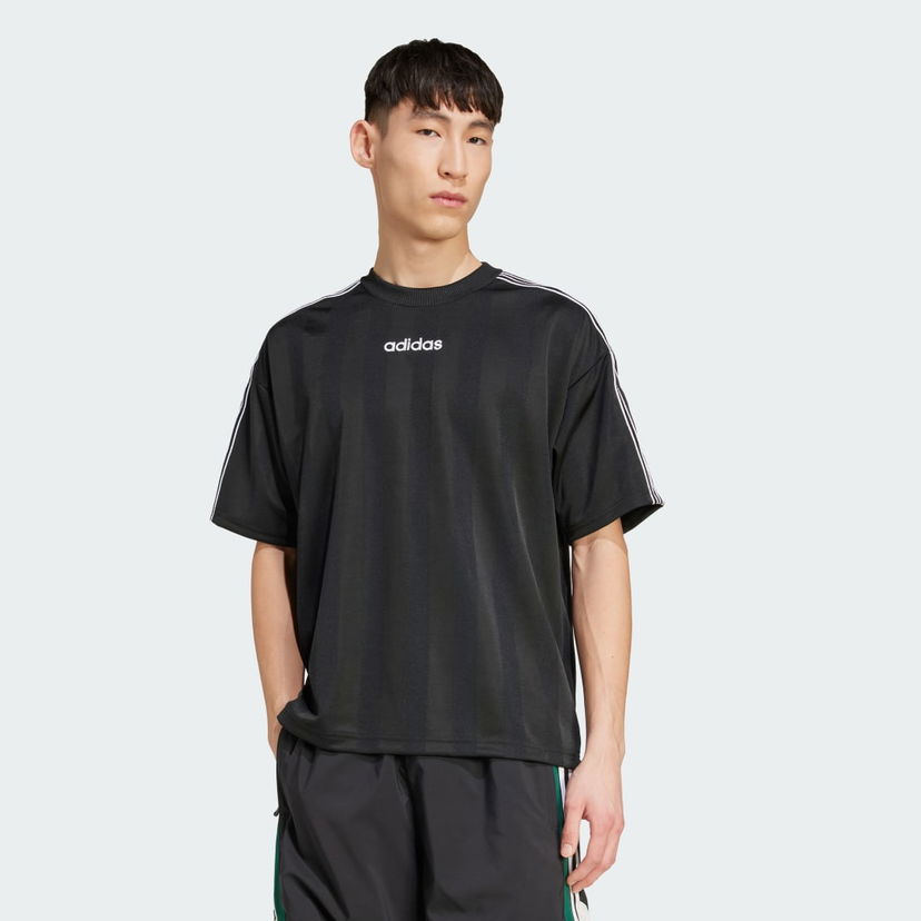 Majica kratkih rukava adidas Performance 90's Striped T-Shirt Crna | JX3068