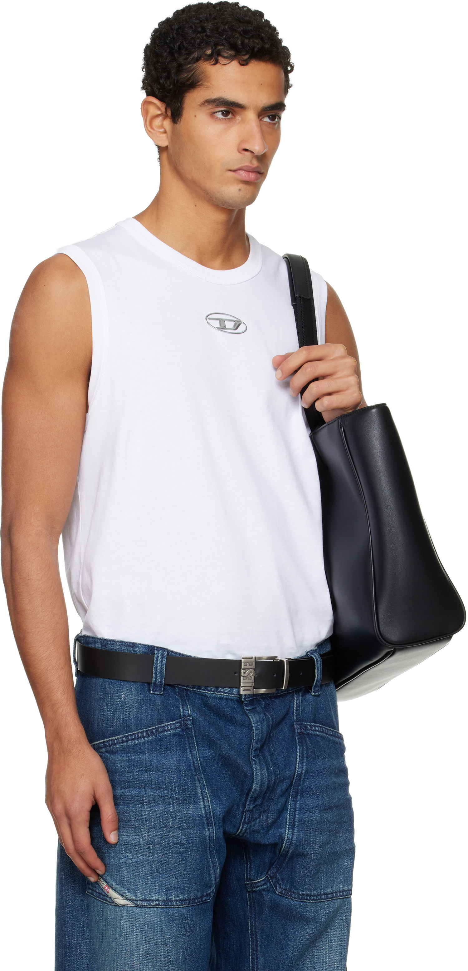 Majica bez rukava Diesel Tank Top with Oval Logo Bijela | A15372-0CLBR-100, 1