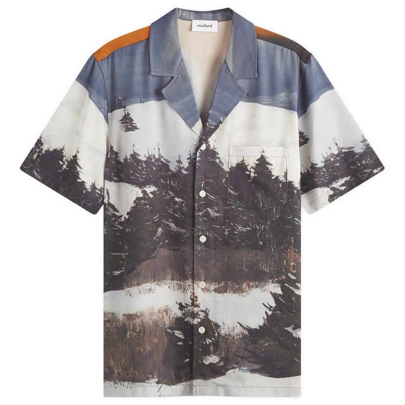 Košulja Soulland Orson Snow Hare Shirt With Print Blue Multi Plava | 42045-1286-BLM