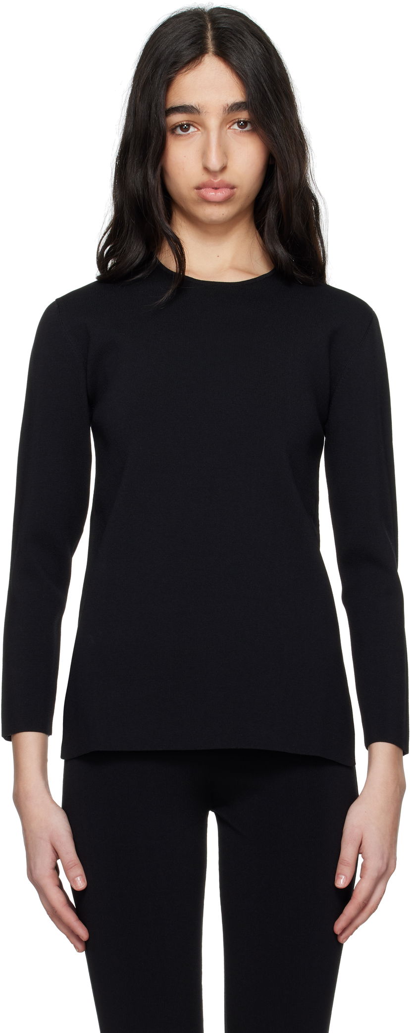 Džemper TOTEME TOTEME Compact Knit Top Crna | 252-WRT0501-YA0187