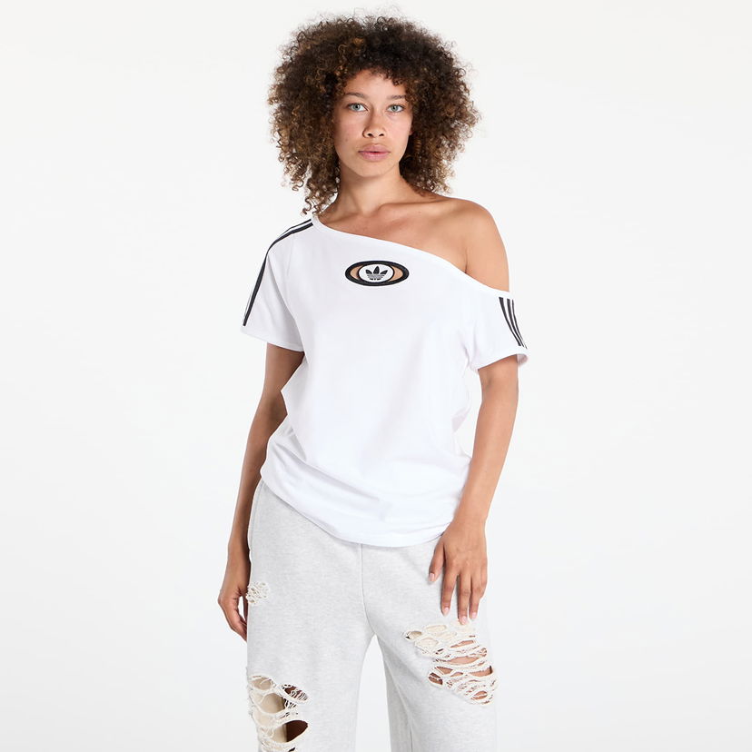 Majica kratkih rukava adidas Originals adidas Originals Campus 2000 Off Shoulder T-Shirt Bijela | KC8795