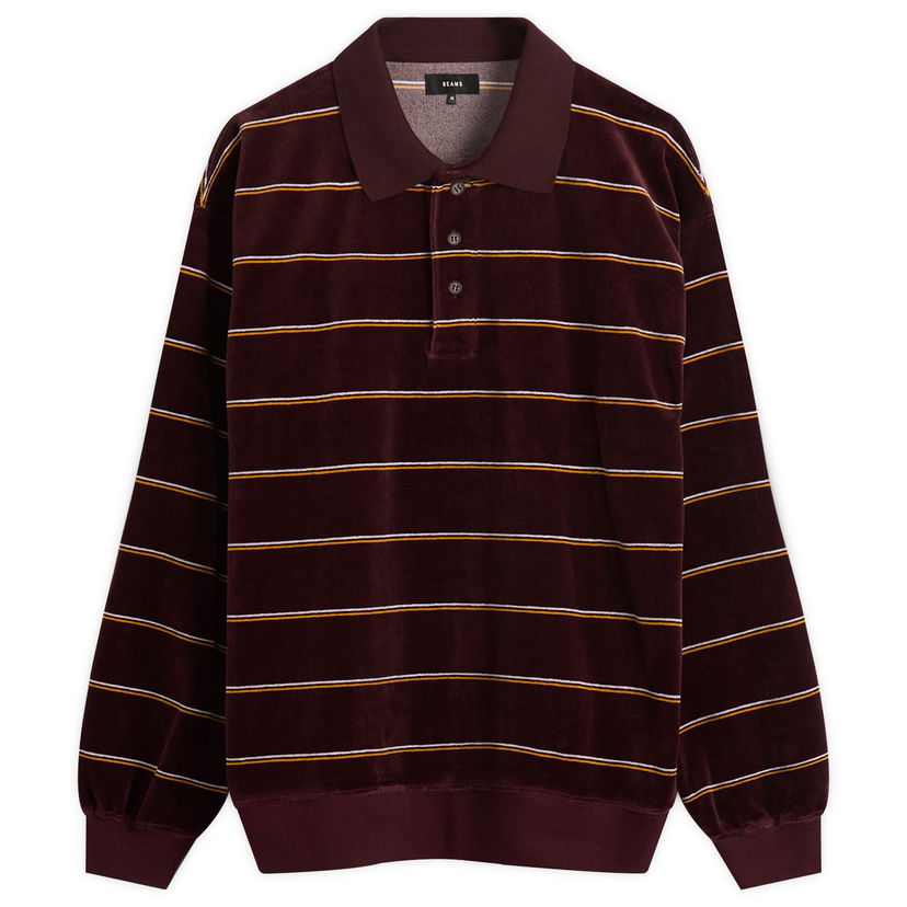 Polo majica BEAMS Velour Border Stripe Polo Višebojno | 1112-0212-639-39