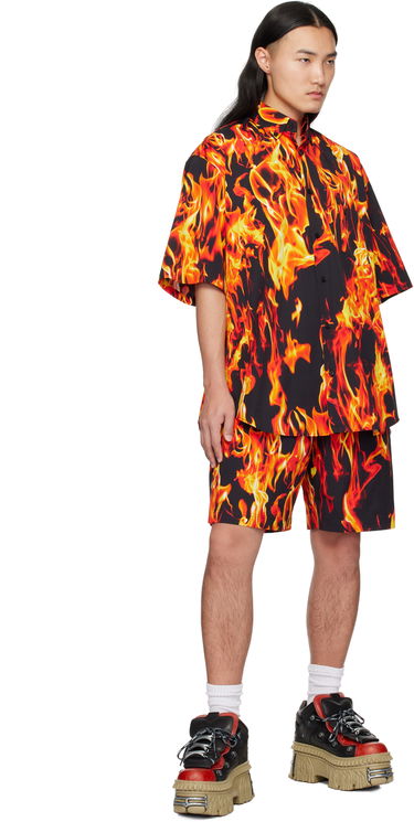 Košulja VETEMENTS Vetements Fire Print Short Sleeve Shirt Višebojno | UA66SH430X, 3