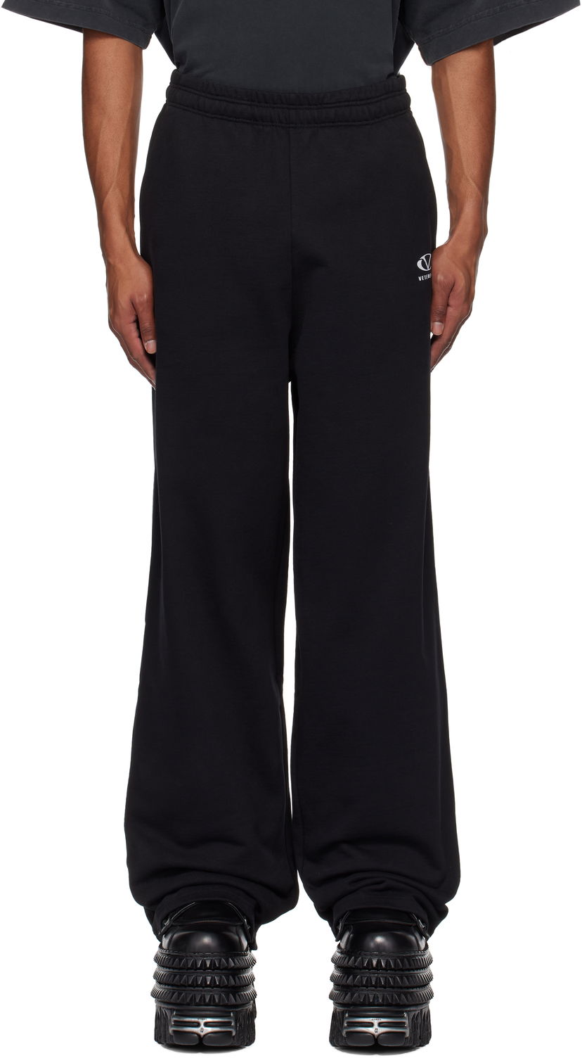 Trenirka VETEMENTS Oval Logo Sweatpants Crna | UA66SP600BW