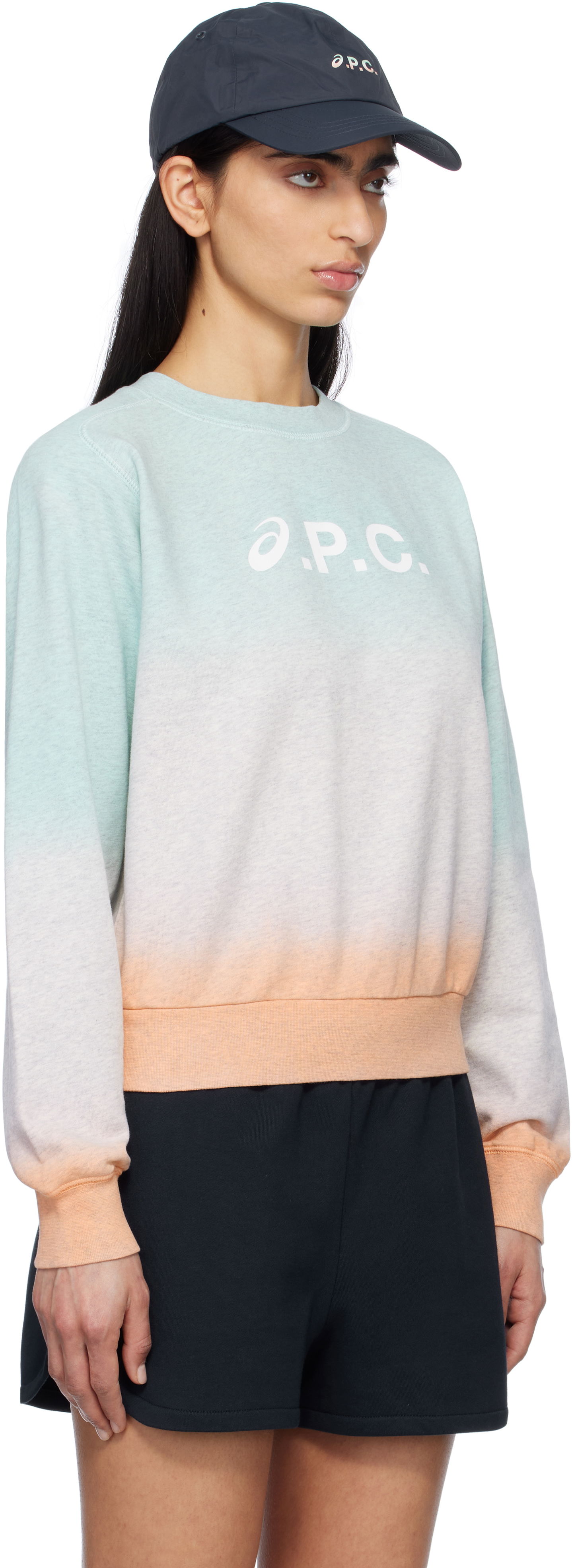 Džemper A.P.C. A.P.C. ASICS Edition Dip Dye Sweatshirt Zelena | COEZD-F27957, 1