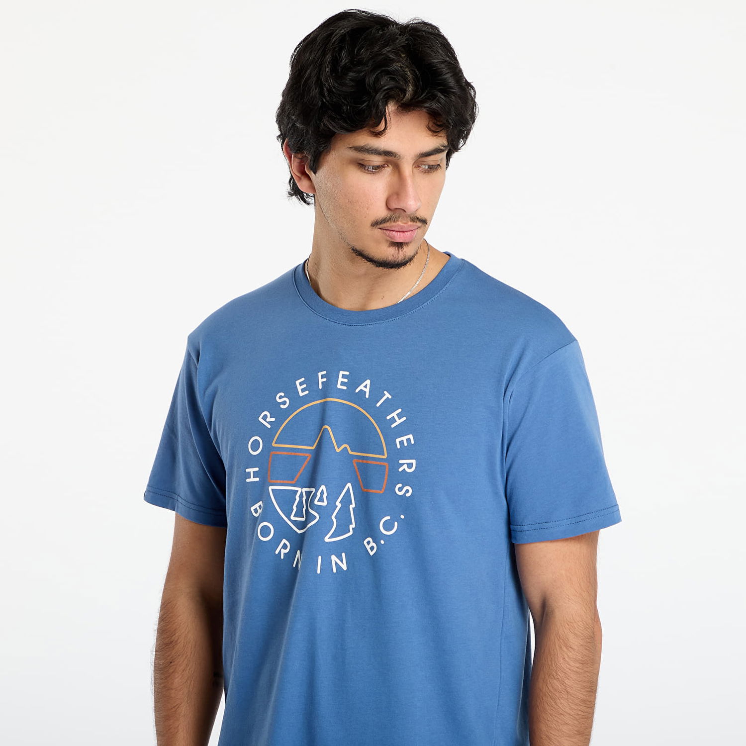 Majica kratkih rukava Horsefeathers T-shirt Line Circle XXL Plava | SM1392C, 1