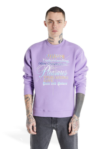 Dukserice Pleasures Faith Crewneck Sweatshirt Ljubičasta | P21W027 Purple