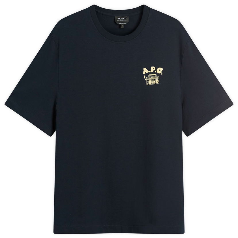 Majica kratkih rukava A.P.C. Men's Disco Print T-Shirt, Size Small Tamnoplava | COHGS-M26530-IAK