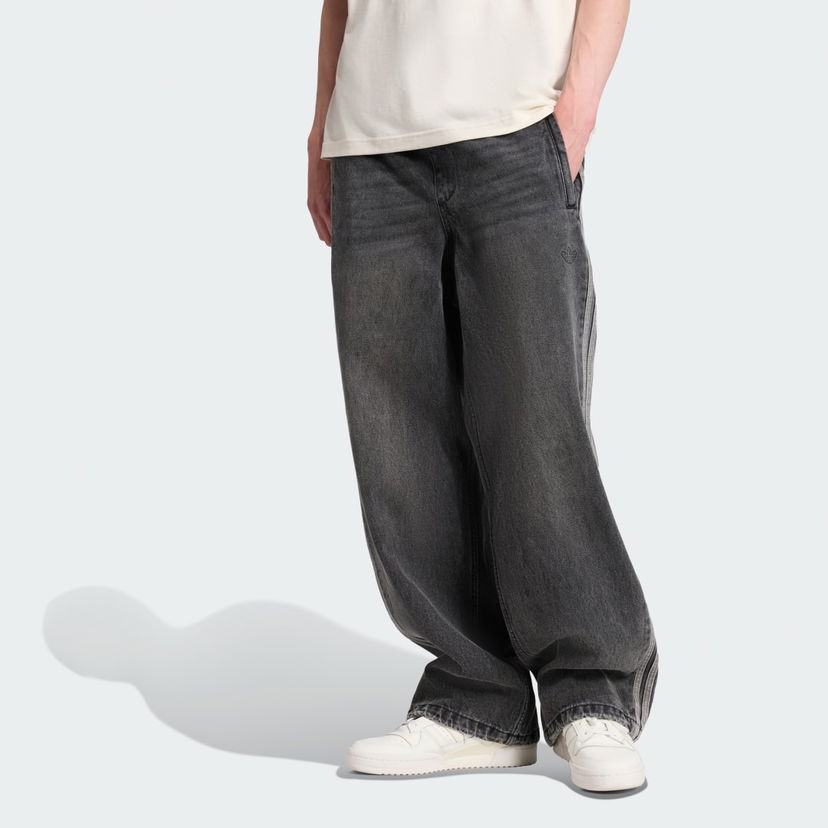 Jeans adidas Performance Adilenium Season 4 Teamgeist Denim Wide-Leg Jeans Siva | KF8543