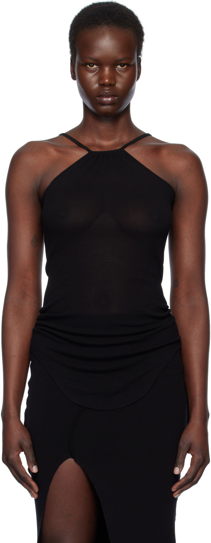 Haljina Rick Owens Rick Owens Hollywood Skorpio Tank Top Crna | RP01E7104 RC