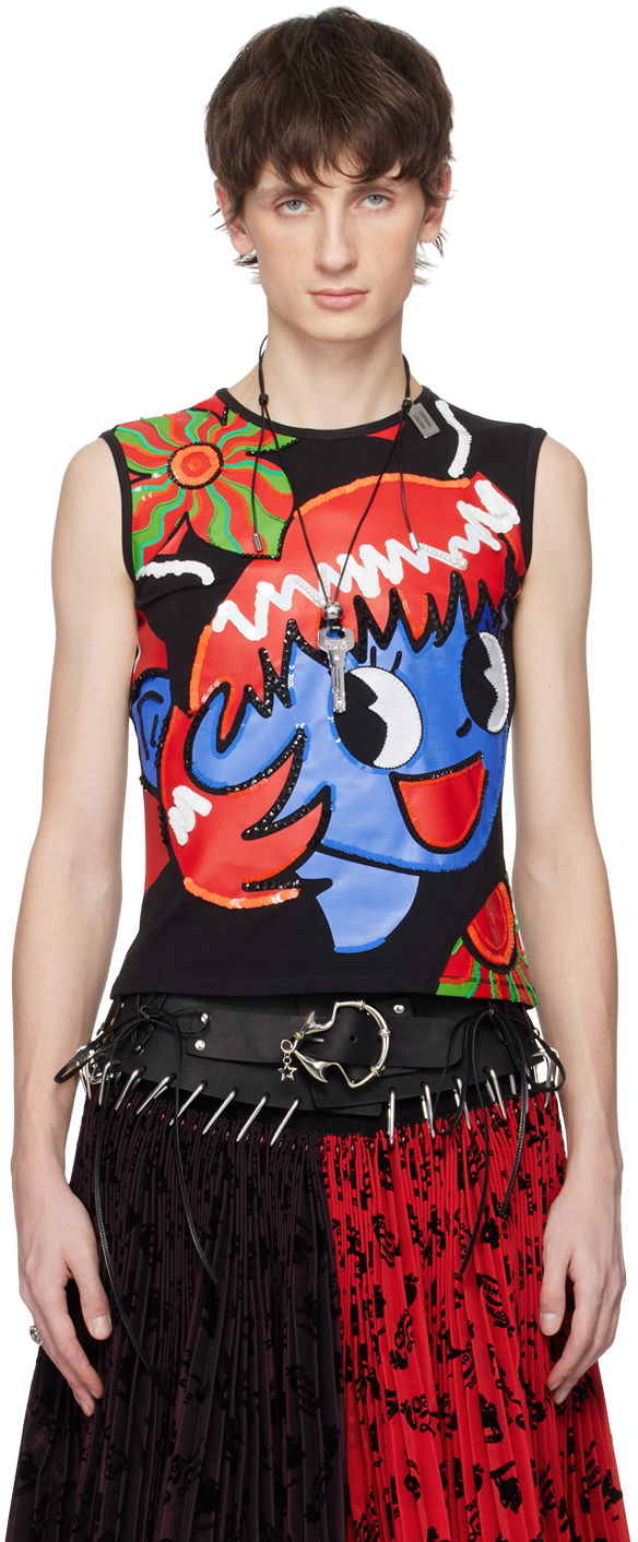 Majica bez rukava Chopova Lowena Chopova Lowena Graphic Print Tank Top Crna | 2225