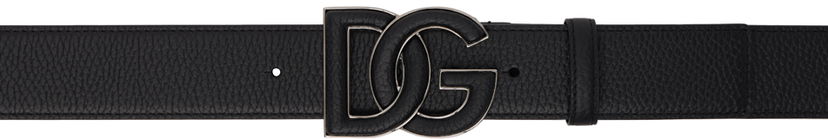 Pojasevi Dolce & Gabbana Deerskin-Print  Belt With Logo Buckle Crna | BC4675AT489