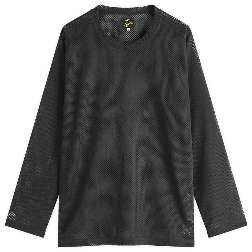 Majica kratkih rukava Needles Needles Mesh Long Sleeve T-Shirt, Size Large Crna | QV345-C