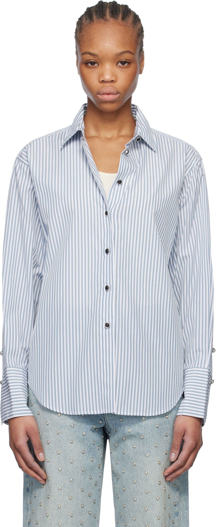 Košulja rag & bone rag & bone Eve Striped Shirt Plava | WAW24HA0184618
