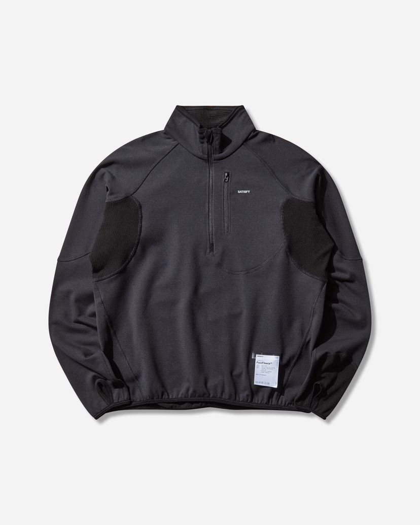 Dukserice Satisfy GhostFleece FuzzFleece Half-Zip Sweatshirt Crna | 21005 00001