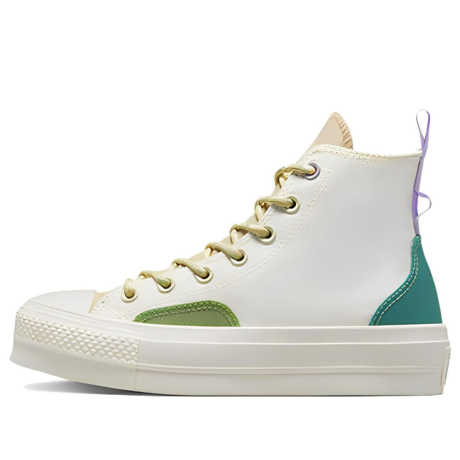 Tenisice i cipele Converse Chuck Taylor All Star Lift Platform High Colorblock Overlay Zelena | A05127C, 0
