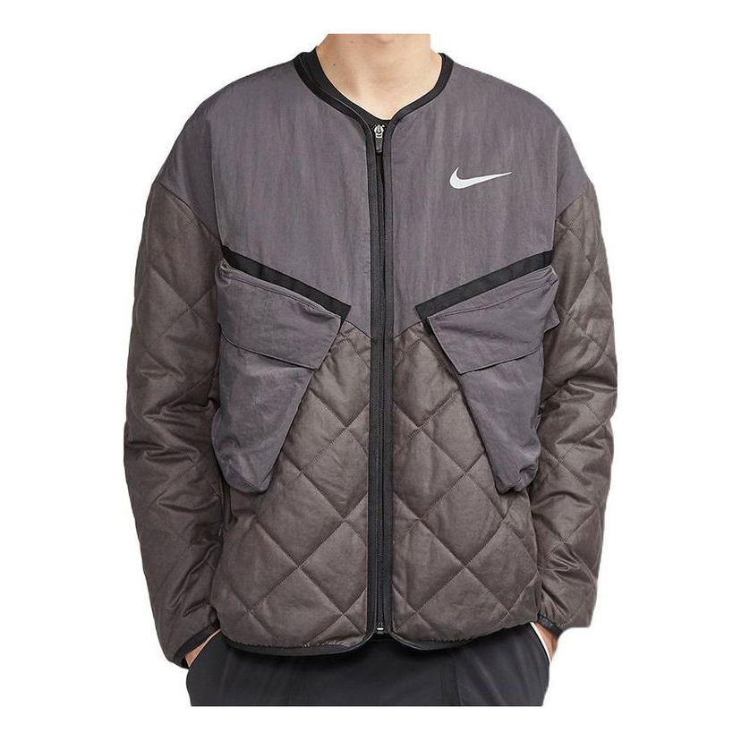 Pernata jakna Nike Men's Quilted Running Jacket Siva | CJ1460-082
