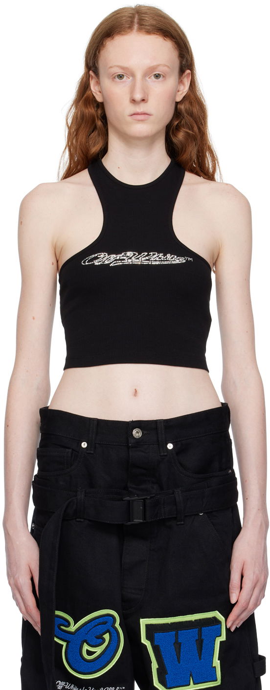 Majica bez rukava Off-White Black Bling Baseball Tank Top Crna | OWAD218S23JER0011001
