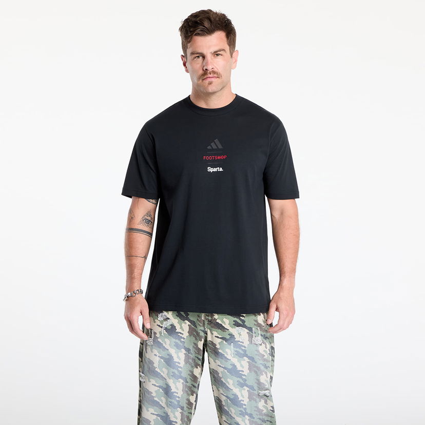 Majica kratkih rukava adidas Performance adidas x Footshop x Sparta Logotype Tee Crna | FTSHP_494