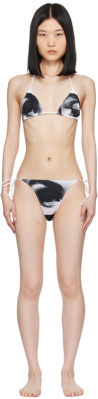 Kupaći kostimi Jean Paul Gaultier Jean Paul Gaultier 'The Eyes And Lips' Bikini Bijela | 24/30-F-BS008-J552-0100