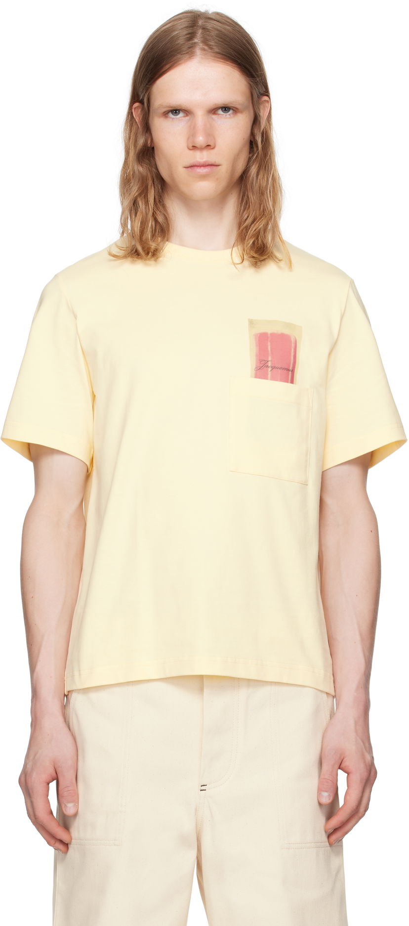 Majica kratkih rukava Jacquemus Jacquemus Esquimau Pocket T-Shirt Žuta | 25E255JS321-2306