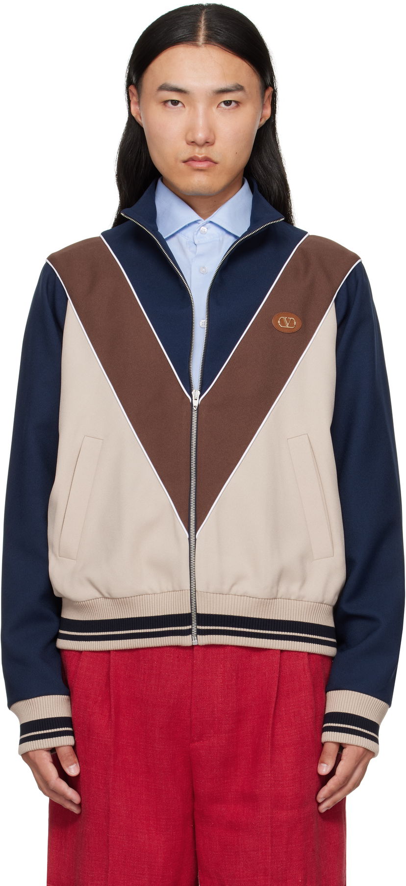 Jakna Valentino Valentino VLogo Patch Zip Jacket Višebojno | 7V3MF29LAYY