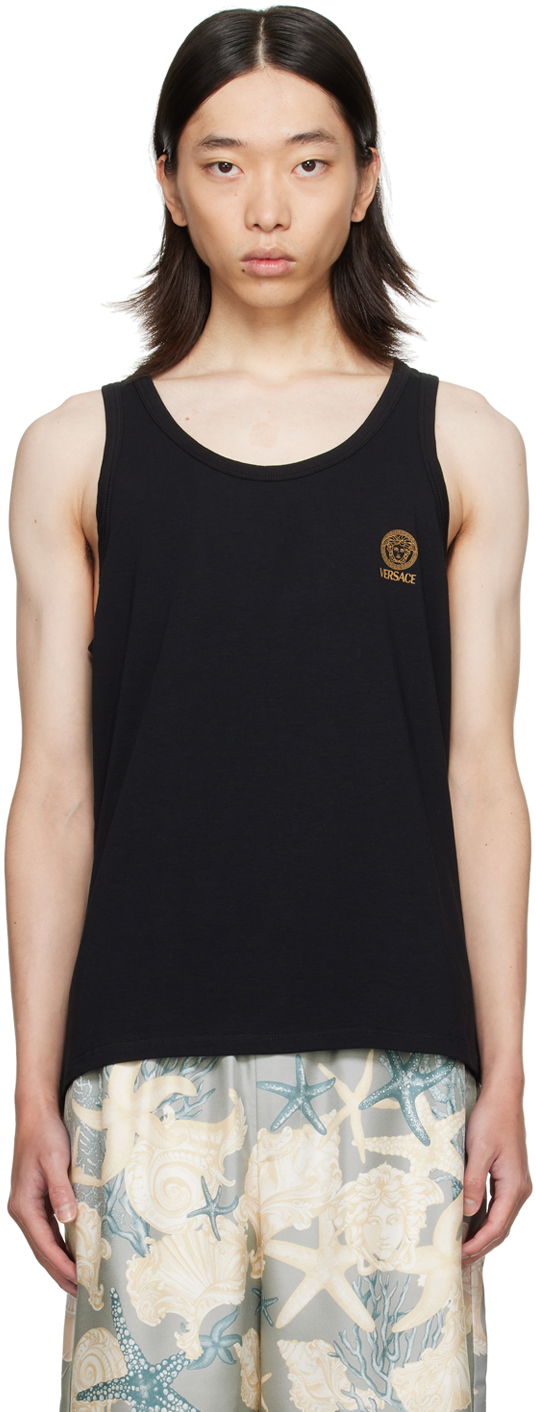 Majica bez rukava Versace Medusa Tank Top Crna | AUU01012_1A10011