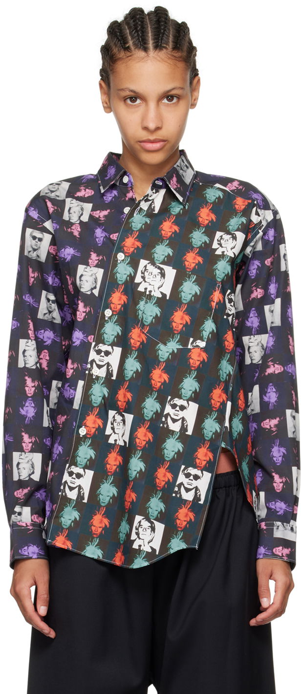 Košulja Comme des Garçons Asymmetrical Printed Shirt Višebojno | FM-B008-051