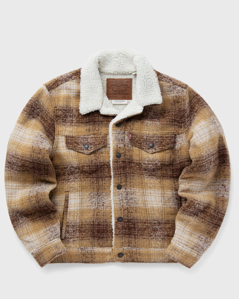 Vjetrovka Levi's PLAID TYPE3 SHERPA TRUCK Windbreaker Smeđa | A6027-0005