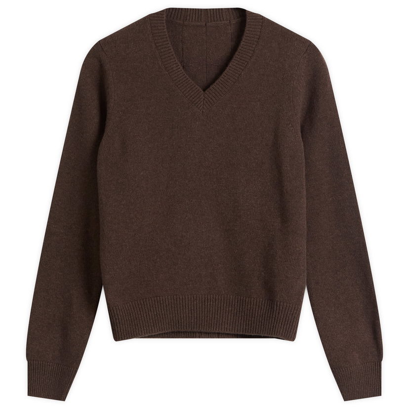 Džemper Maison Margiela MM6 V-Neck Knitted Jumper Smeđa | S62HN0007-M13187-144