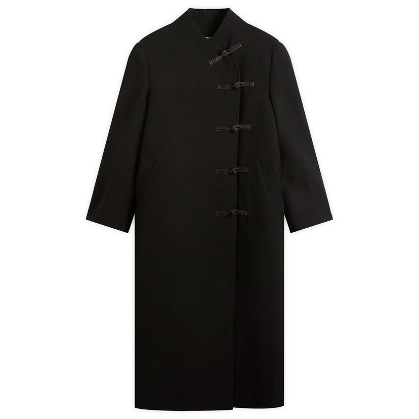 Kaputi Róhe Mandarin Wool Coat Crna | 417-10-064