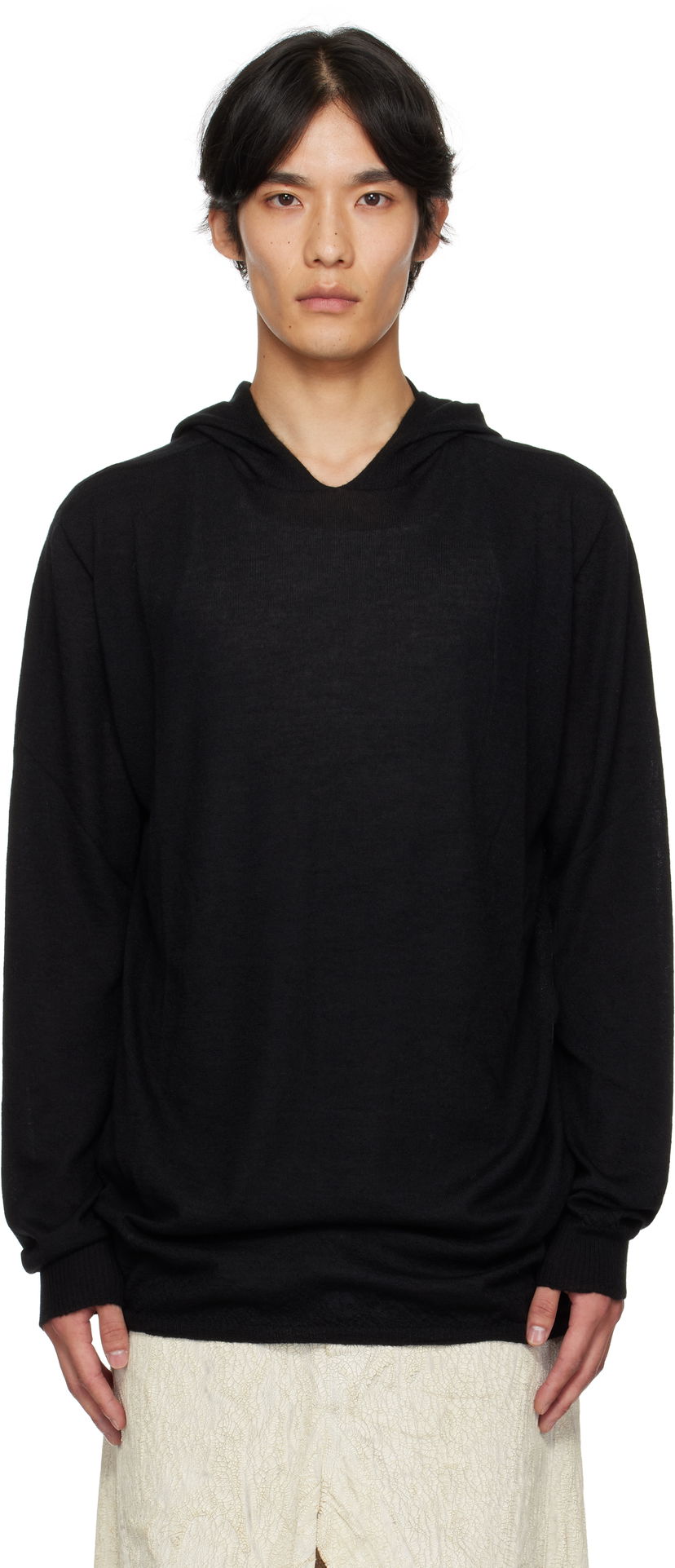 Dukserice Rick Owens Rick Owens Concordians Long Sleeve Hoodie Crna | RU02E1623 WS