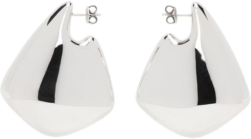 Naušnice Bottega Veneta Large Fin Earrings Metalik | 786206 V5070