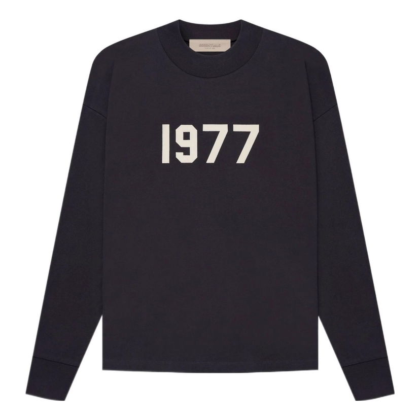 Majica kratkih rukava Fear of God Essentials 1977 Long Sleeve T-Shirt Crna | FOG-SS22-140