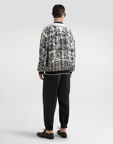 Džemper Dolce & Gabbana Dolce & Gabbana Majolica-Print Silk Cardigan Višebojno | G9BOPTHI1ZIHH5DQ, 2