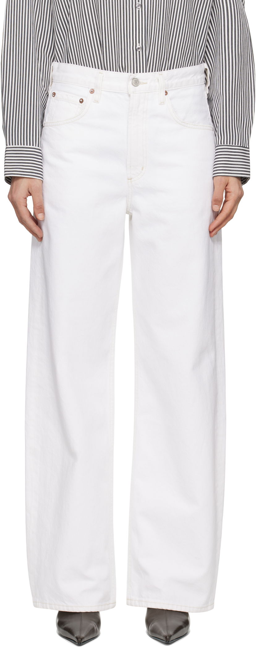 Jeans AGOLDE AGOLDE Low Curve Jeans Bijela | A197B-1183