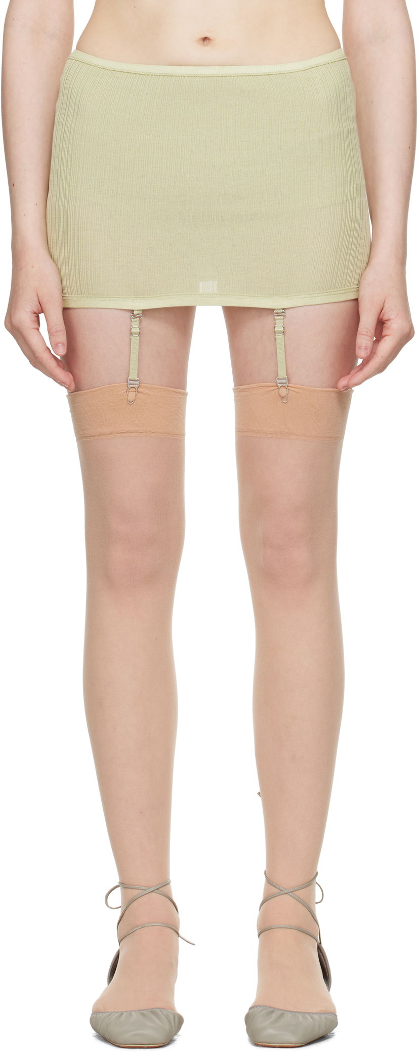 Suknja LEMAIRE Lemaire Underwear Suspenders Miniskirt Zelena | PA1167 LK1017