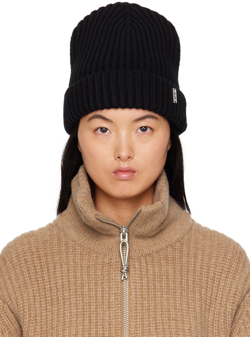 Kapica Eytys Ribbed Knit Beanie Crna | X134004