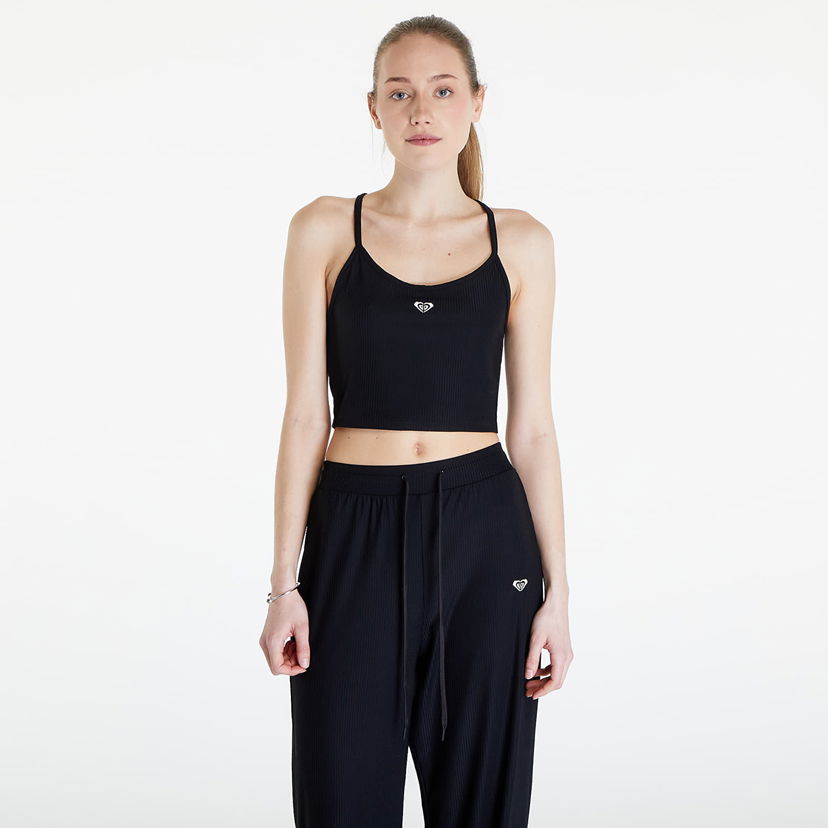 Majica bez rukava Roxy Top Rise & Vibe Rib Tank Black Crna | ERJKT04116-KVJ0