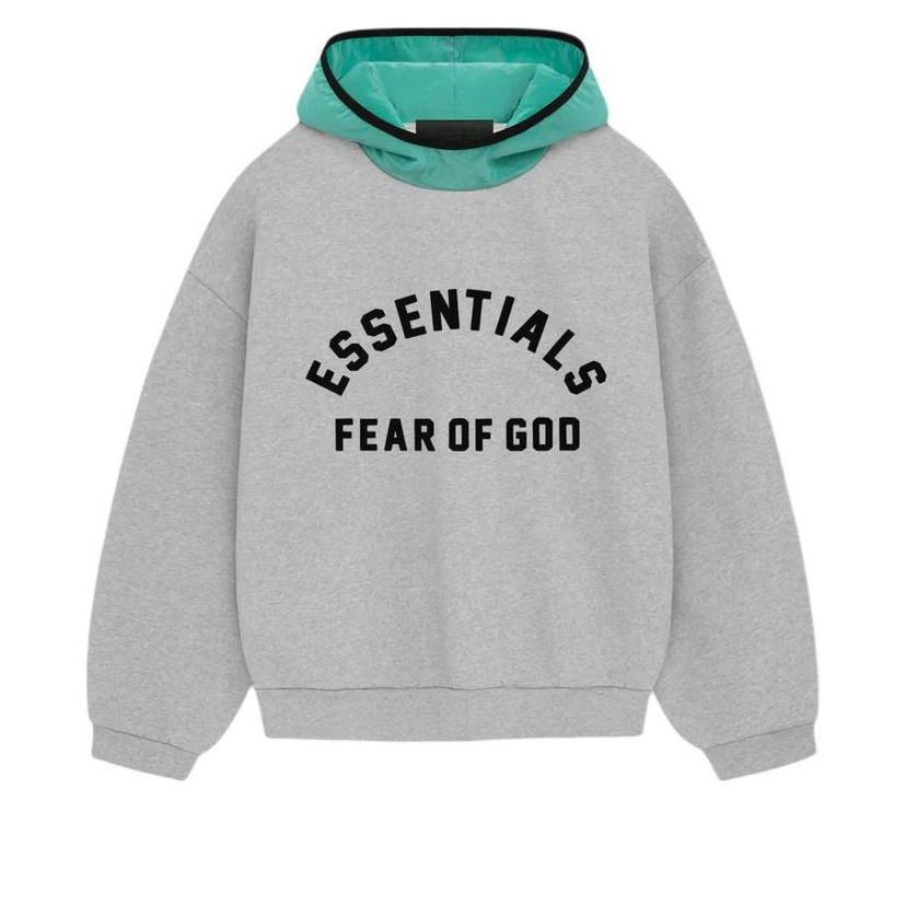 Dukserice Fear of God Essentials Nylon Fleece Hoodie Siva | 202SP244316F
