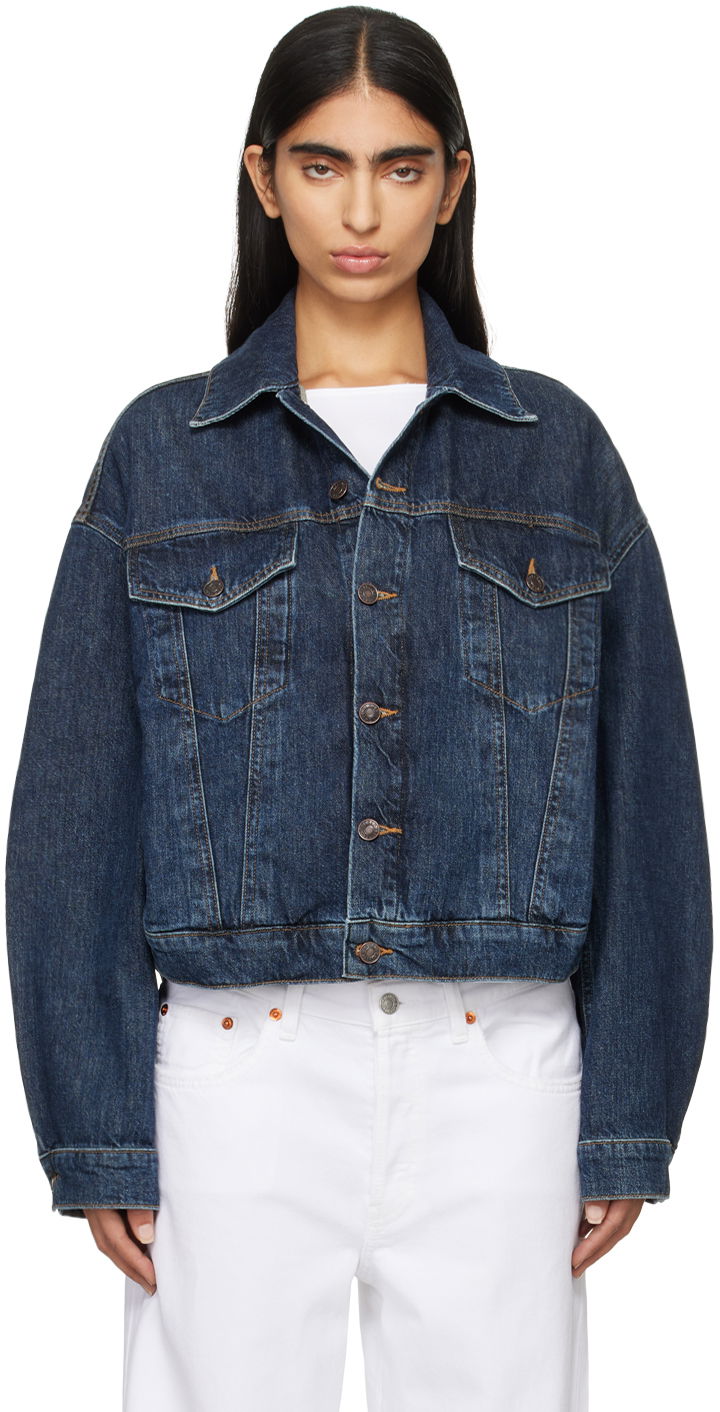 Jakna AGOLDE Dalton Balloon Denim Jacket Tamnoplava | A5043-1652