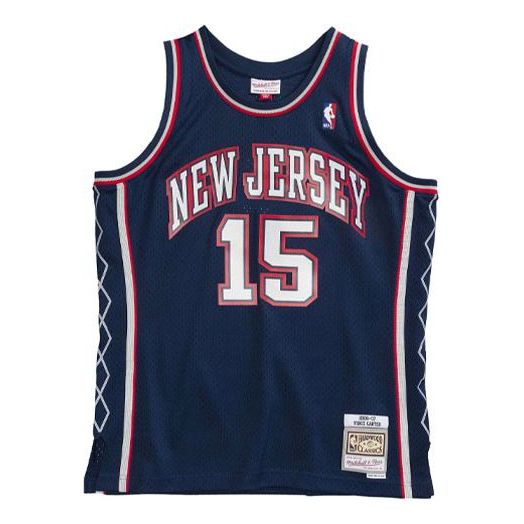 Dres Mitchell & Ness New Jersey Nets Basketball Swingman Jersey Tamnoplava | SMJYAC19170-NJNNAVY06VCA