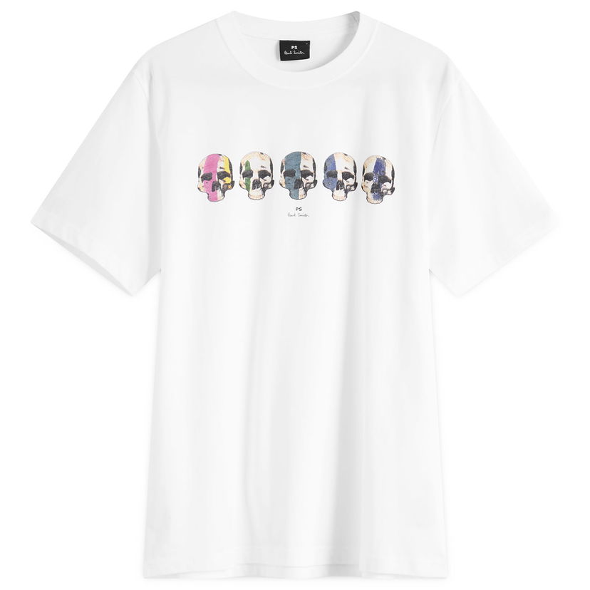 Majica kratkih rukava Paul Smith Paul Smith Multi Skull T-Shirt, Size Large Bijela | M2R-011R-PP5129-01