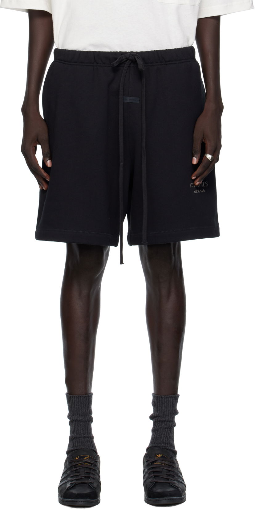 Kratke hlače Fear of God ESSENTIALS Soccer Fleece Shorts Crna | 160SP252000F