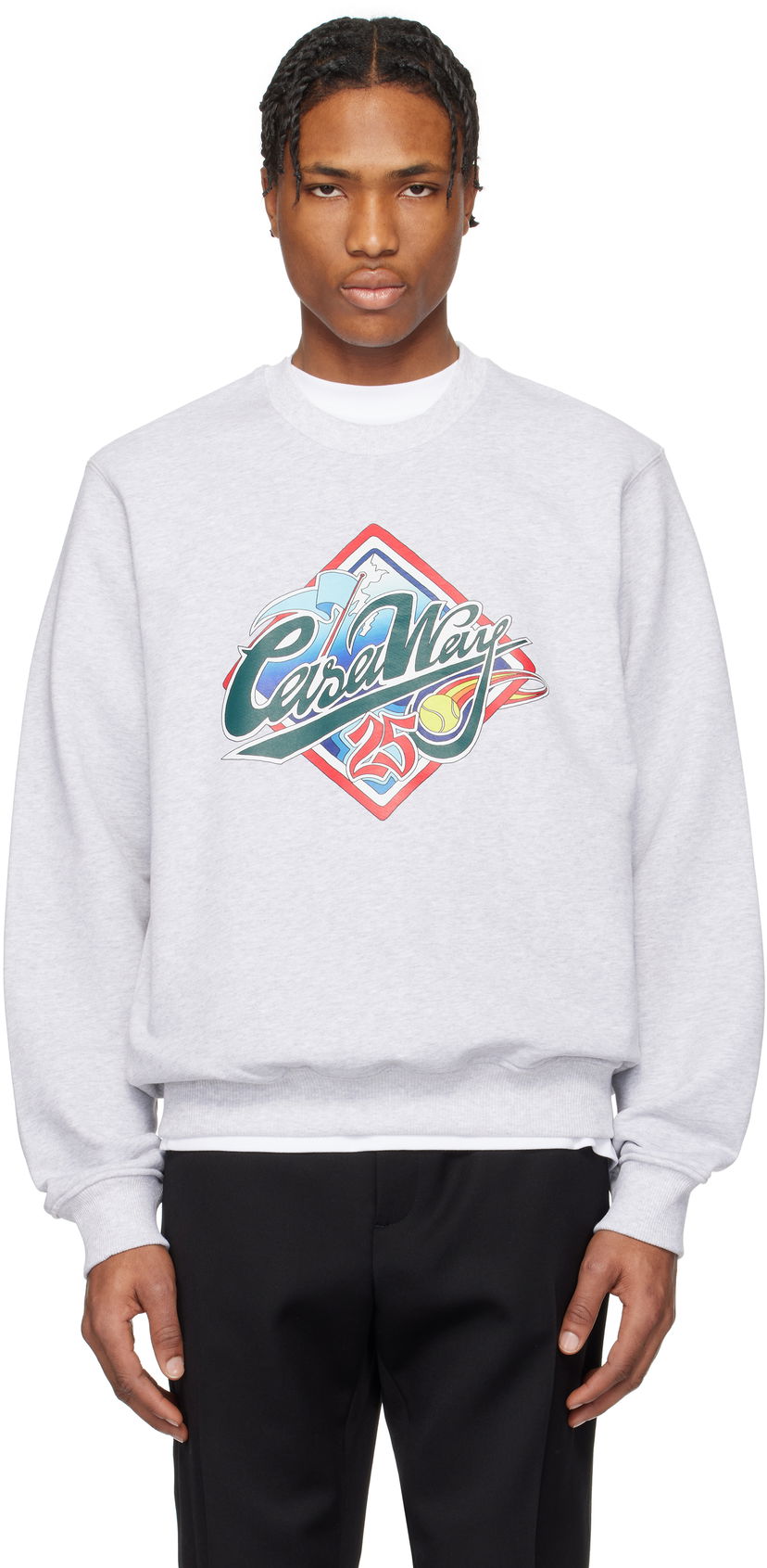 Džemper Casablanca Casablanca 'Casa Way' Sweatshirt Siva | MS25-JTP-293-02