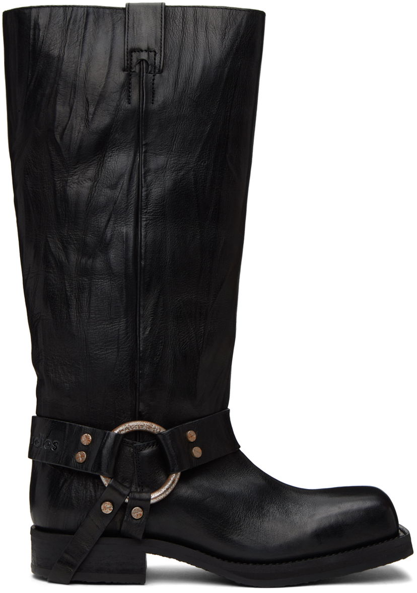 Tenisice i cipele Acne Studios Black Buckle Boots Crna | AD0663-
